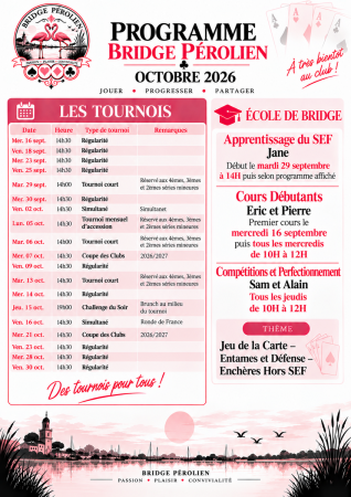Le Programme d'Octobre 2026