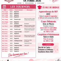 Le Programme d'Octobre 2026